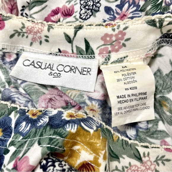 Vintage 90s Casual Corner Floral Print Dress Medium - Picture 6 of 7